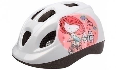 Шлем детский POLISPORT Princess белый/розовый